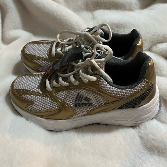 Metallic Gold and white reebok sneakers new with tag - Picture 3 of 7